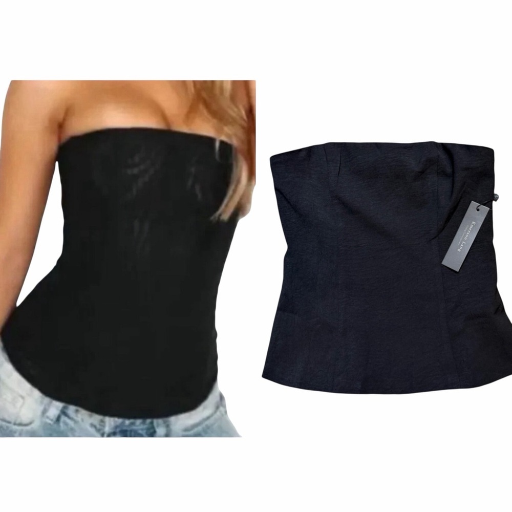 NWOT EMERSON LANG Strapless Top Black Size Medium